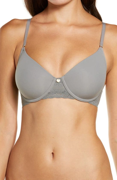 Natori Bliss Perfection Underwire Contour Bra In Steel