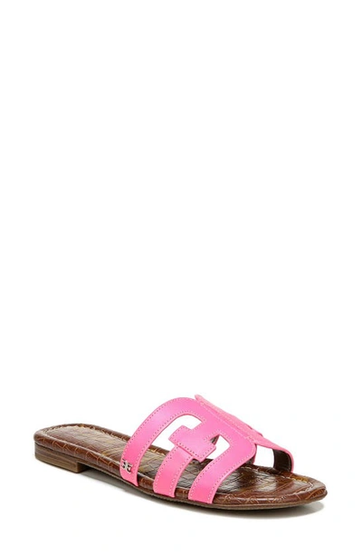 Sam Edelman Bay Cutout Slide Sandal In Pink Leather