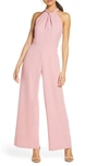 Julia Jordan Halter Neck Jumpsuit In Mauve