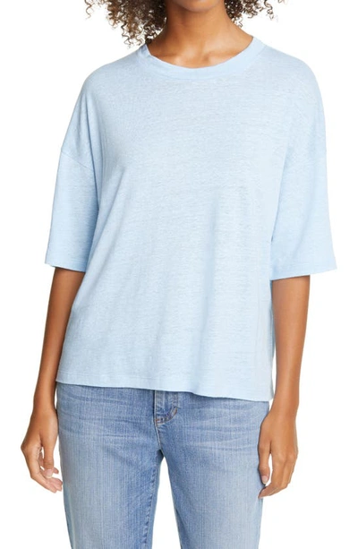 Eileen Fisher Organic Linen T-shirt In Skylight