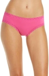 Natori Bliss Cotton Girl Briefs In Raspberry Crush