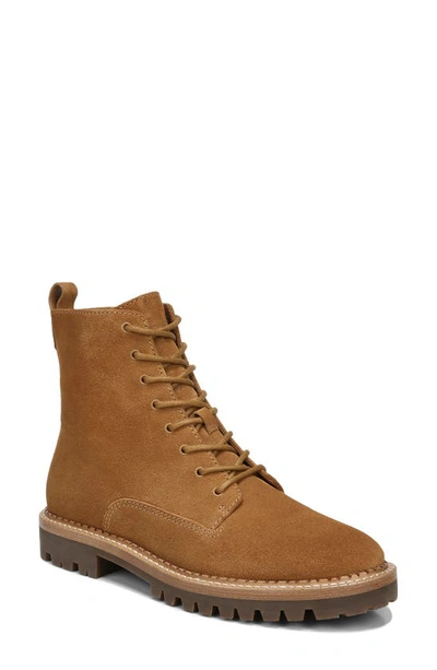 Vince Cabria Lug Water Resistant Lace-up Boot In Tan