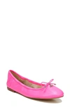 Sam Edelman Felicia Flat In Electric Pink Leather