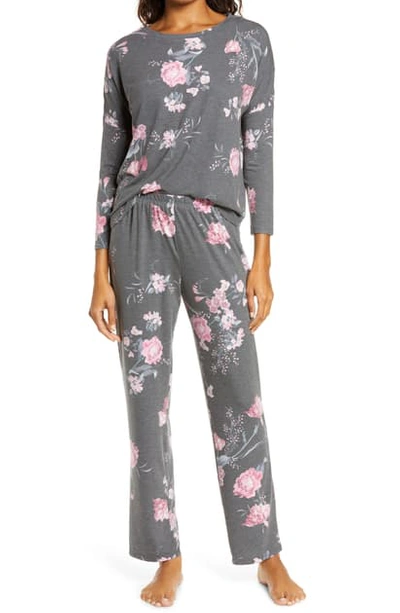 Flora Nikrooz Kathy Floral Pajamas In Black