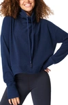 Sweaty Betty Harmonise Luxe Sweatshirt In Beetle Blue