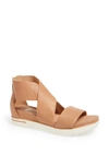 Eileen Fisher Sport Platform Sandal In Camel