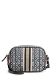 Tory Burch Gemini Link Canvas Camera Bag In Gray Heron Gemini Link