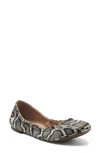 Lucky Brand 'emmie' Flat In Natural Leather Multi