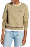 Patagonia Quilt Crewneck Sweater In Sage Khaki