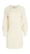 Bb Dakota Seen Sweater Days Long Sleeve Minidress In Ivory
