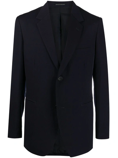 Yohji Yamamoto Single-breasted Suit Jacket In Blue