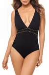 Amoressa Romancing The Stone One-piece Swimsuit In Black