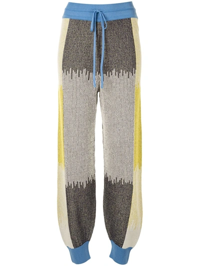 M Missoni Colour-block Knitted Leggings In Yellow