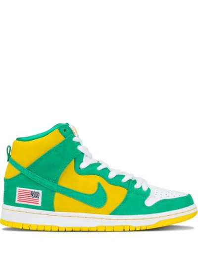 Nike Dunk High Pro Sb Trainers In Green