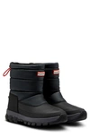 Hunter Original Waterproof Insulated Short Snow Boot In Black