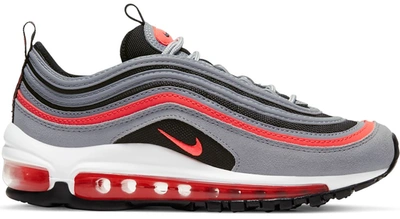 Pre-owned Nike Air Max 97 Wolf Grey Radiant Red (gs) In Wolf Grey/radiant Red-black-white