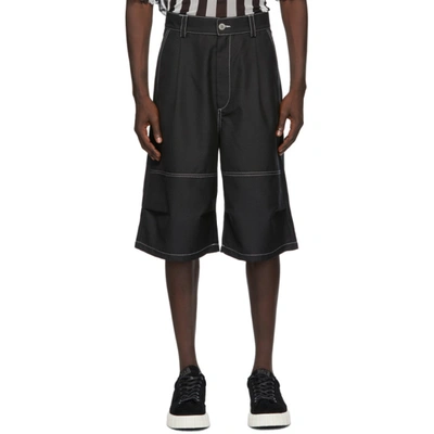 Sunnei Black Bermuda Shorts