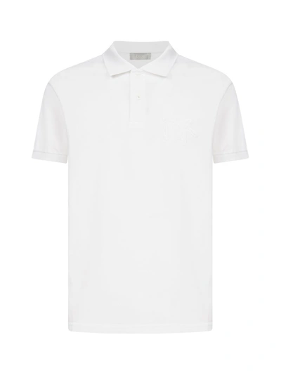 Dior Homme X Shawn Stussy Logo Patch Polo Shirt In White