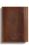 Shinola Leather Rfid Trifold Wallet In Medium Brown