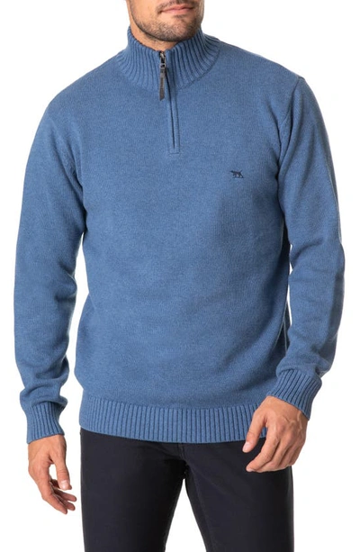 Rodd & Gunn Rodd And Gunn Merrick Bay Quarter-zip Sweater In Denim