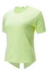 New Balance Speed Jacquard Shirt In Lemon Slush