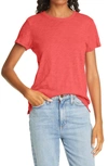 Atm Anthony Thomas Melillo Schoolboy Cotton Crewneck T-shirt In Rose