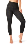 Sweaty Betty Super Sculpt Pocket 7/8 Leggings In Green Check Print