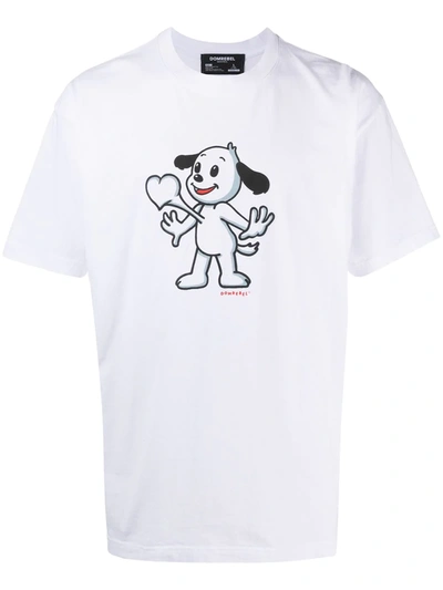 Domrebel Heartbeat Box T-shirt In White