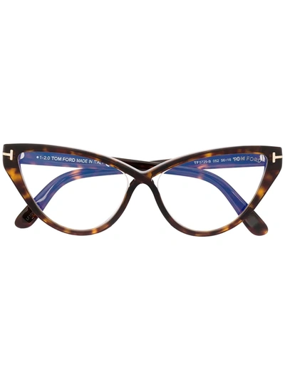 Tom Ford Cat-eye Frame Glasses In Brown
