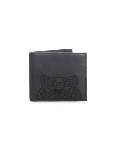 Kenzo Kampus Tiger Bifold Wallet In Black