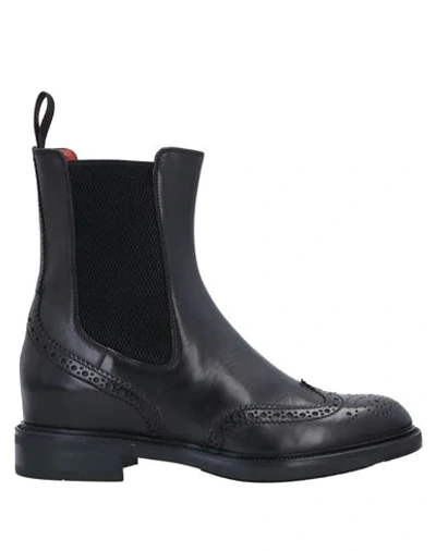 Santoni Ankle Boots In Black
