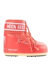 Moon Boot Ankle Boots In Orange