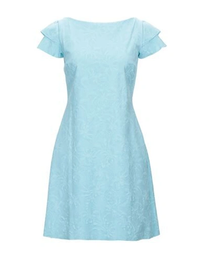 Chiara Boni La Petite Robe Short Dresses In Sky Blue