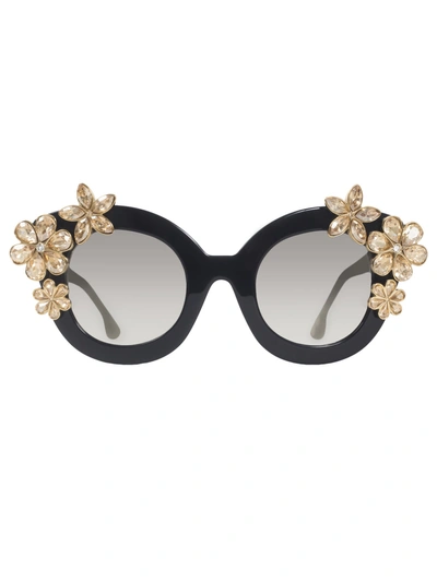 Alice And Olivia Madison Floral Sunglasses Add To My Most Wanted - Black