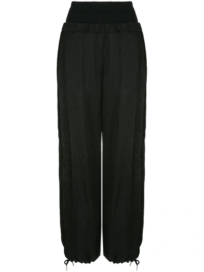 Dion Lee High-rise Baggy Cargo Pants In Black