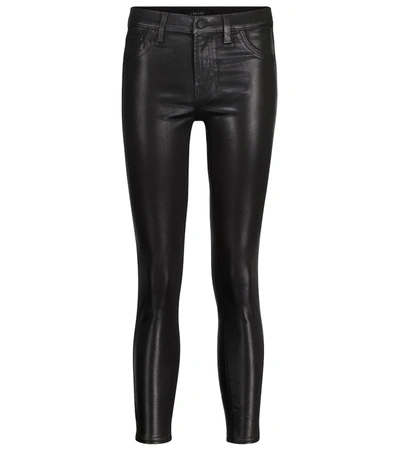 J Brand 835 Cropped Mid-rise Skinny Jeans In Black