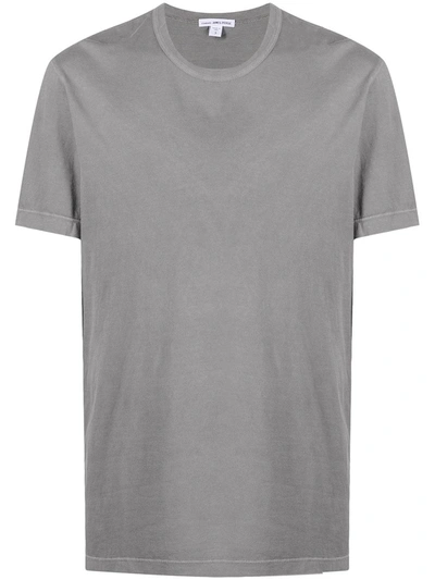 James Perse Round Neck Short-sleeved T-shirt In Pigeon