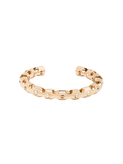 Tory Burch Serif-t Fretwork 18kt Gold-plated Cuff Bracelet