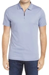 Robert Barakett Georgia Zip Polo In Misty Lilac