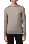 Allsaints Mode Slim Fit Merino Wool Sweater In Safari Taupe