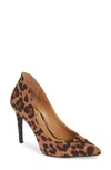 Jessica Simpson Parthenia Pointed Toe Pump In Natural Leopard Suede