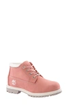 Timberland Nellie Waterproof Chukka Boot In Pink Nubuck Leather