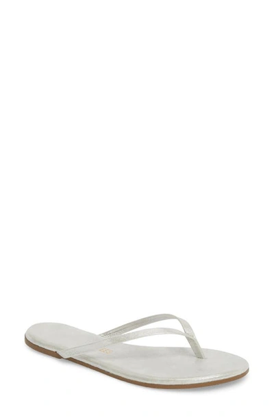 Tkees Classic Flip Flop Sandal In White In Gleam Leather