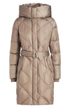 Ralph Lauren Diamond Quilted Down Puffer Coat In Taupe