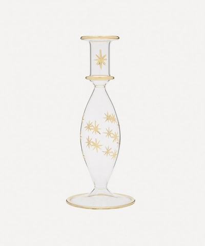 Anna + Nina Starry Glass Candle Holder In Multicolour