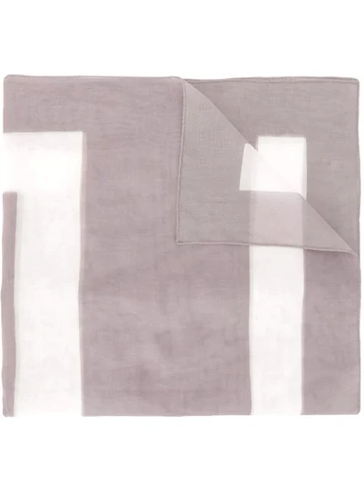 Pre-owned Chanel Sport Line Logo Scarf In Grey