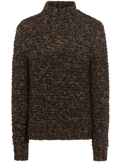 Dolce & Gabbana Chunky-knit Rollneck Jumper In Brown