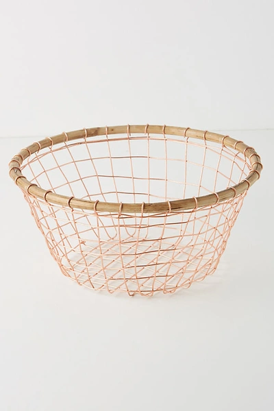 Anthropologie Bess Fruit Basket By  In Brown Size M