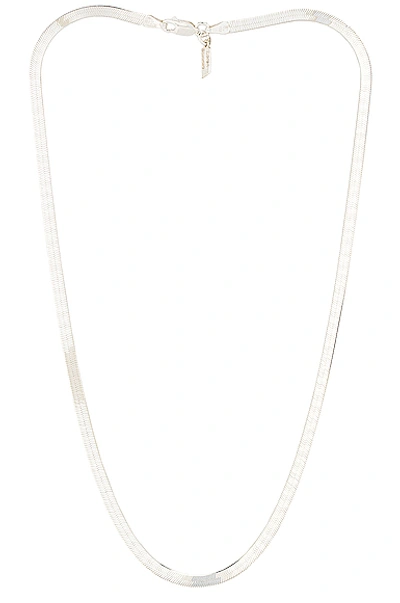 Loren Stewart Herringbone Necklace In Sterling Silver