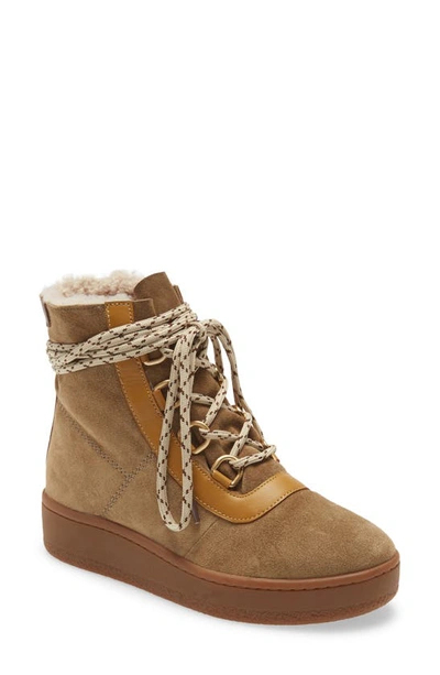 Rag & Bone Women's Oslo Lace-up Shearling-lined Suede Boots In Olive